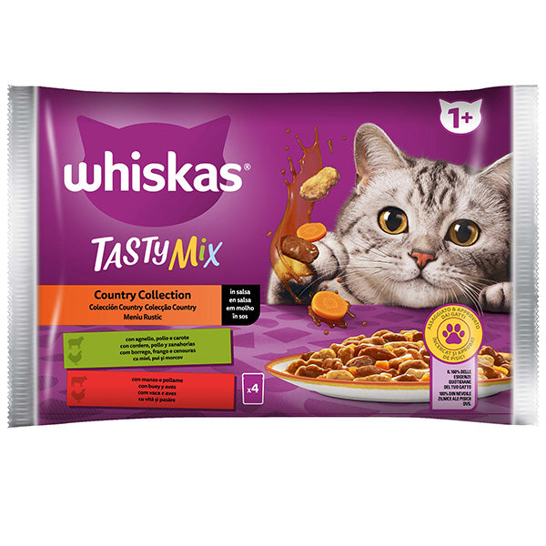 Whiskas - Tasty Mix Country Collection 4X85GR Whiskas - Tasty Mix Country Collection 4X85GR